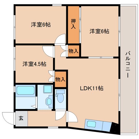 菖蒲池駅 徒歩18分 1階の物件間取画像